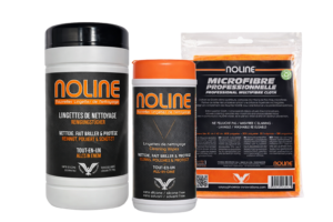 Pack Eco Noline de 110 lingettes nettoyantes voiture et une microfibre. Utilisation sans eau.
